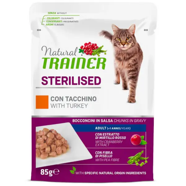 Natural Trainer Adult Sterilised Bocconcini in salsa 85 gr