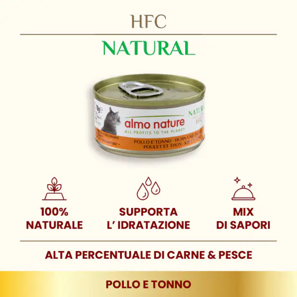 Almo Nature HFC Natural monoproteico Cat 70 gr