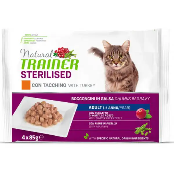 Natural Trainer Cat Sterilised multipack 4 x 85 gr