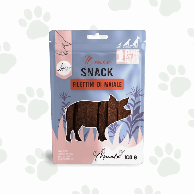 Ligo - Filettini di maiale 100 g snack per cani