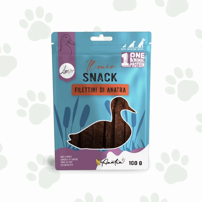 Ligo - Filettini di anatra 100 g snack per cani