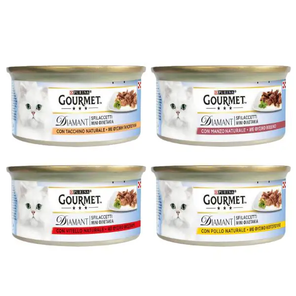 Purina Gourmet Diamant Sfilaccetti Umido Gatto 85 gr