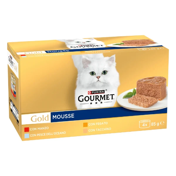 Purina Gourmet Gold Mousse Umido Gatto Multipack 24x85g