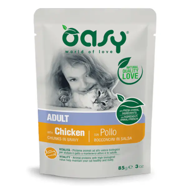 Oasy Cat Adult Bocconcini in salsa 85 gr