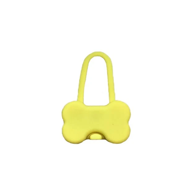 CIONDOLO A LED PER CANE A FORMA DI OSSO COL. GIALLO