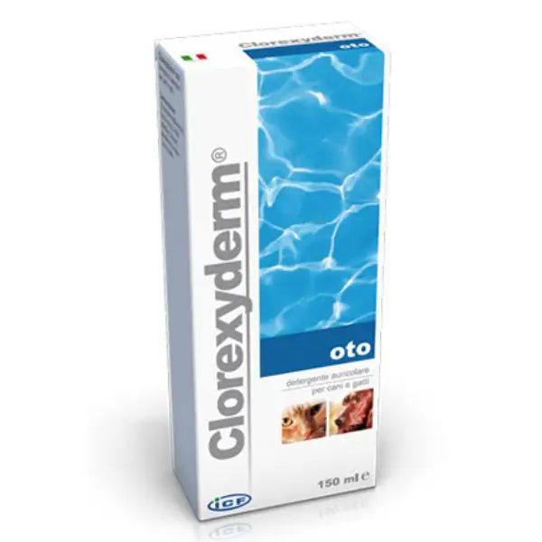 ICF Clorexyderm Oto detergente auricolare Liquido per cani e gatti