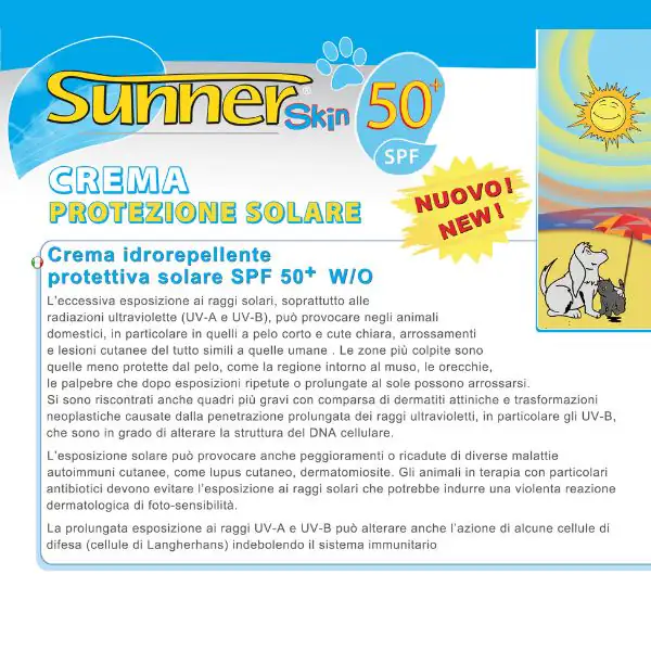 ICF Sunner Skin crema Protezione Solare per cani e gatti