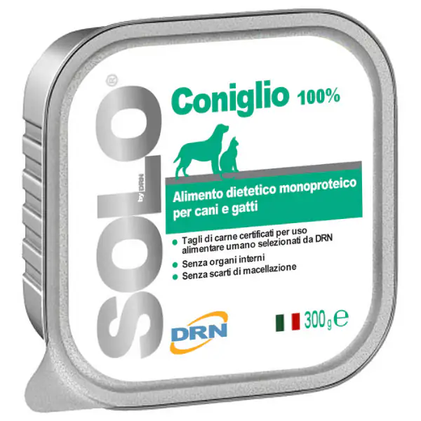 DRN Solo alimento monoproteico cane e gatto 300 gr