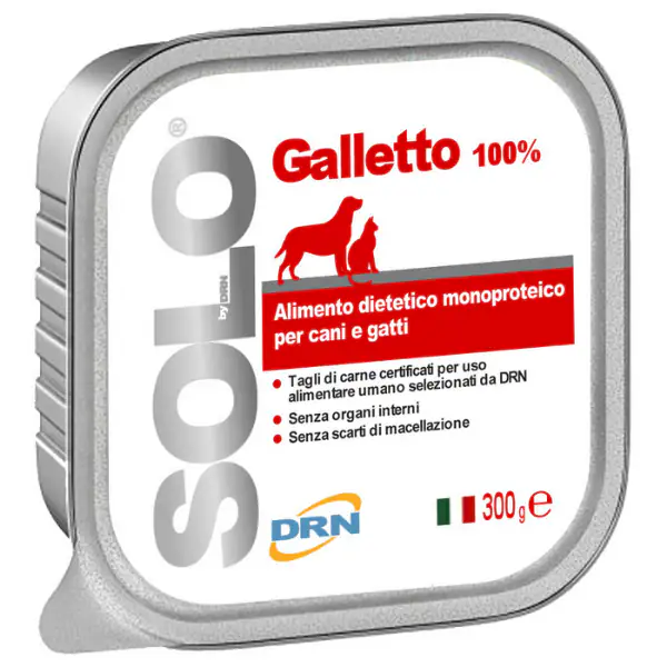 DRN Solo alimento monoproteico cane e gatto 300 gr