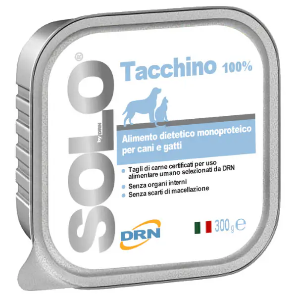 DRN Solo alimento monoproteico cane e gatto 300 gr