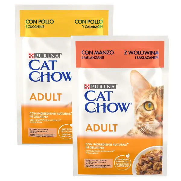 Purina Cat Chow Adult Umido Gatto in Gelatina 85 gr