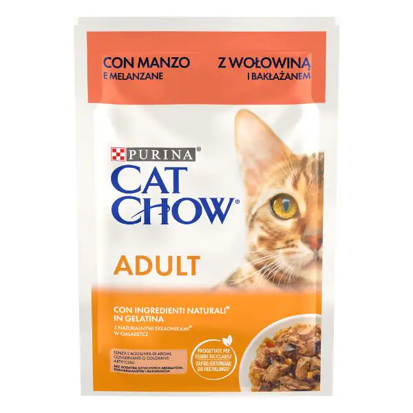 Purina Cat Chow Adult Umido Gatto in Gelatina 85 gr