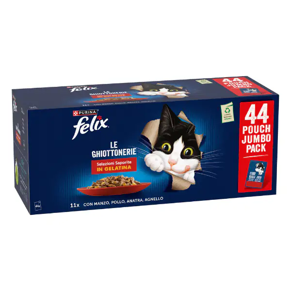 Purina Felix le Ghiottonerie in gelatina Multipack 44x85 gr