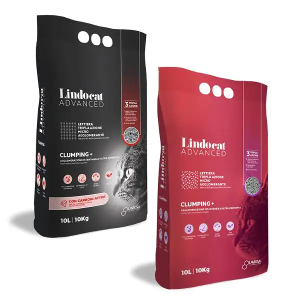Lindocat Clumping Plus lettiera micro-agglomerante in bentonite naturale Tripla azione