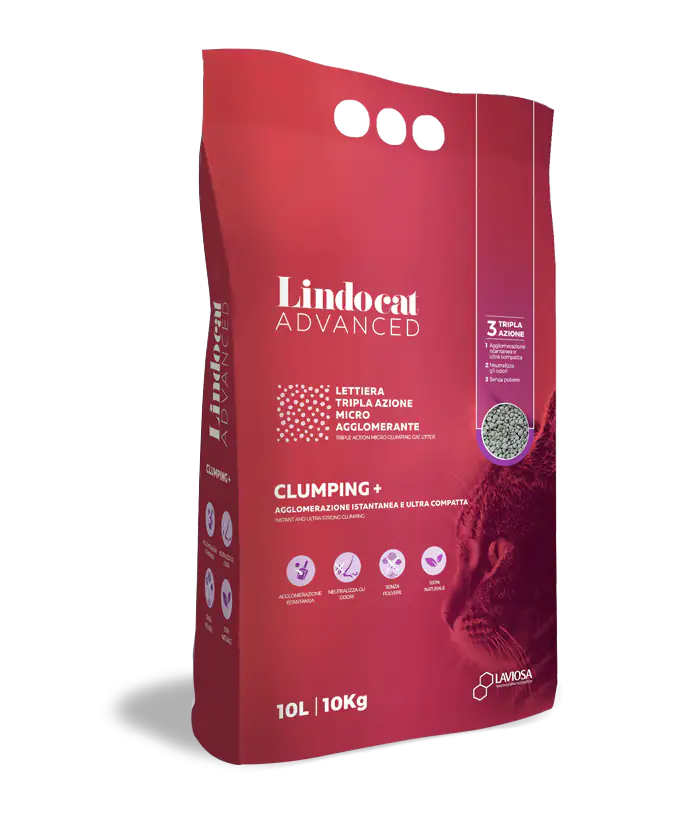 Lindocat Clumping Plus lettiera micro-agglomerante in bentonite naturale Tripla azione