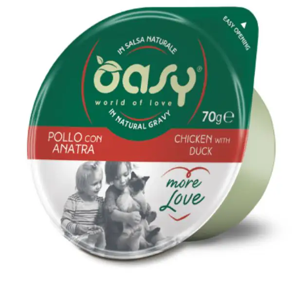 Oasy More Love Cat Green Cup in salsa naturale 70 gr