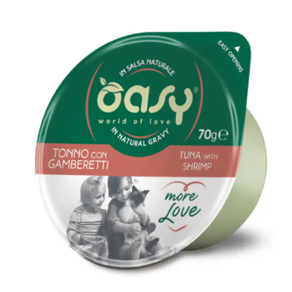 Oasy More Love Cat Green Cup in salsa naturale 70 gr