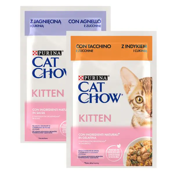 Purina Cat Chow Kitten Umido Gatto in Gelatina 85 gr