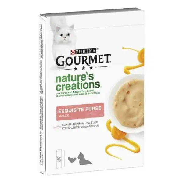 Purina Gourmet Nature's Creations Exquisite Puree snack per gatti 5 x 10 g