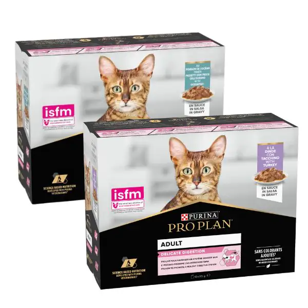 Purina Pro Plan Cat Adult Delicate Digestion in salsa Multipack 10x85g