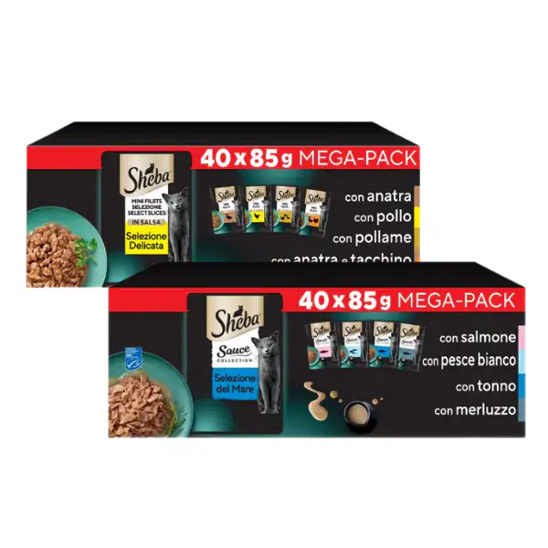 Sheba Delicatezze in salsa Mega Pack 40x85 gr