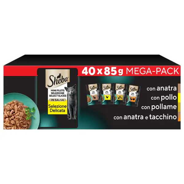 Sheba Delicatezze in salsa Mega Pack 40x85 gr