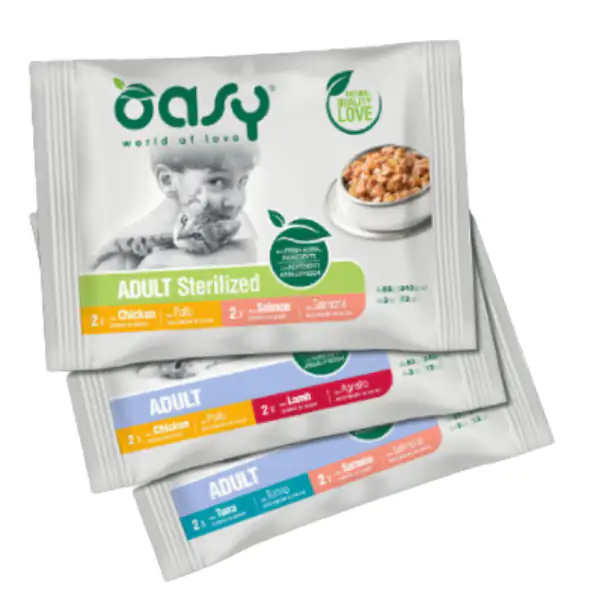 Oasy Multipack Adult Bocconcini in salsa 4 x 85 gr