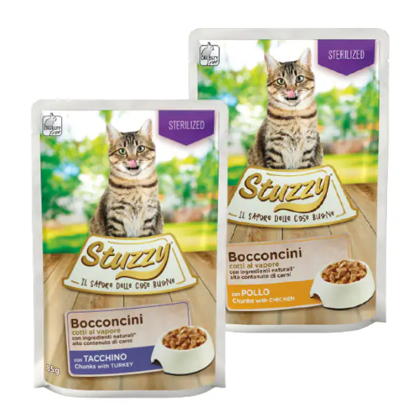 Stuzzy Cat Bocconcini Sterilized cotti al vapore 85 gr