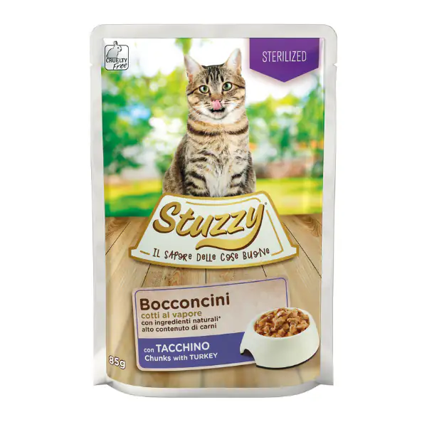Stuzzy Cat Bocconcini Sterilized cotti al vapore 85 gr