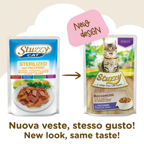 Stuzzy Cat Bocconcini Sterilized cotti al vapore 85 gr