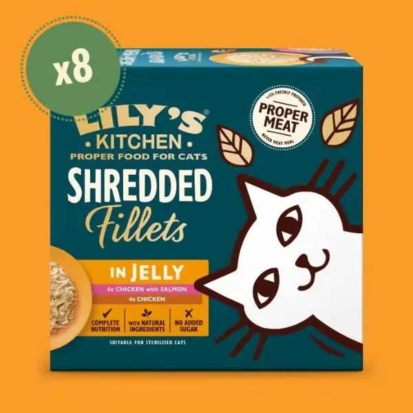 Lily's Kitchen Cat Shredded Fillets in Jelly Multipack 8x70 gr