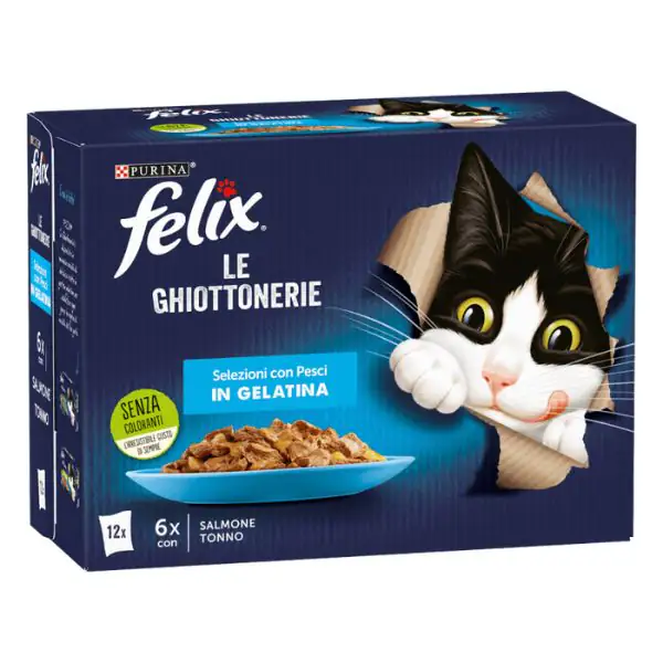 Purina Felix le Ghiottonerie Selezioni Deliziose in Gelatina Multipack 12x85 gr