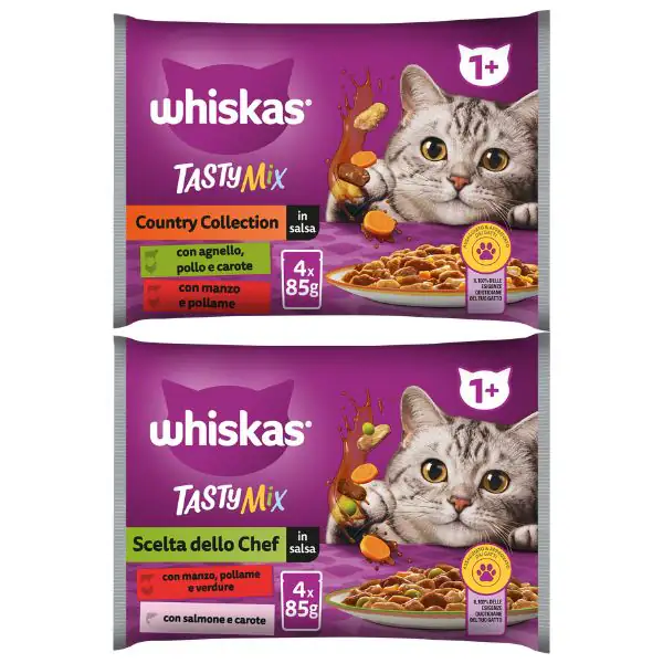 Whiskas Tasty Mix Multipack 4 pezzi da 85 gr