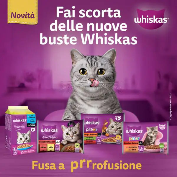 Whiskas Tasty Mix Multipack 4 pezzi da 85 gr