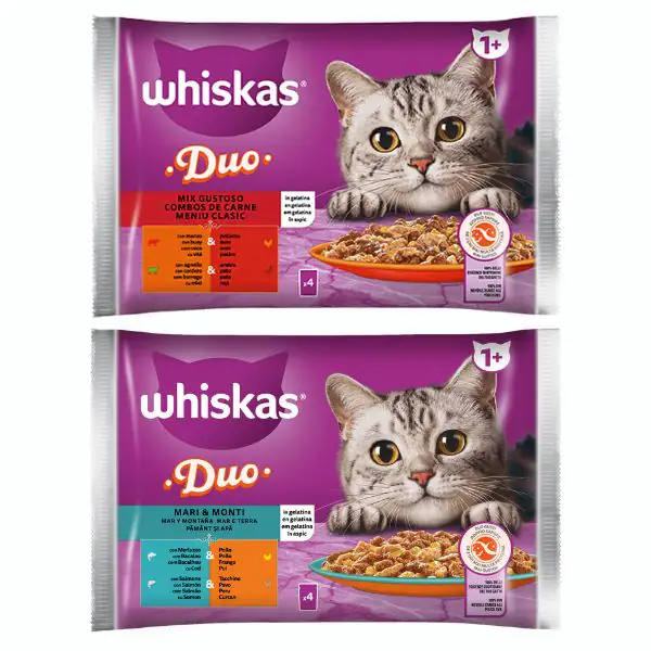 Whiskas Duo Multipack 4 pezzi da 85 gr