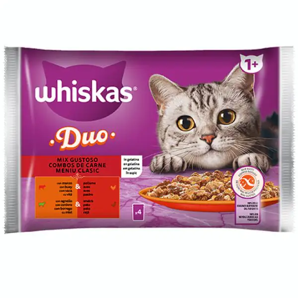 Whiskas Duo Multipack 4 pezzi da 85 gr