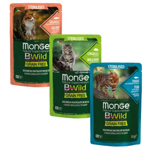 Monge BWild Grain Free Sterilised Cat 85 gr