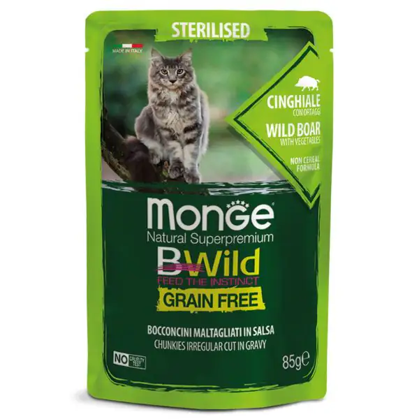 Monge BWild Grain Free Sterilised Cat 85 gr