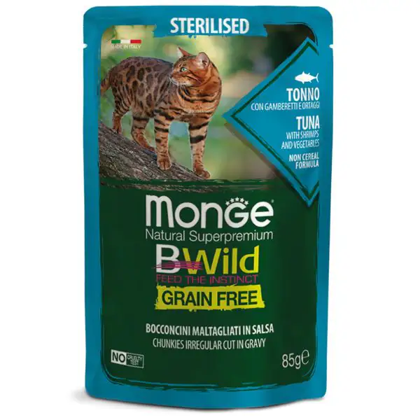 Monge BWild Grain Free Sterilised Cat 85 gr
