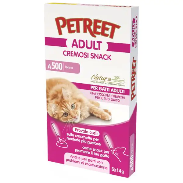 Petreet Cremosi Snack per gatti 6x14 gr