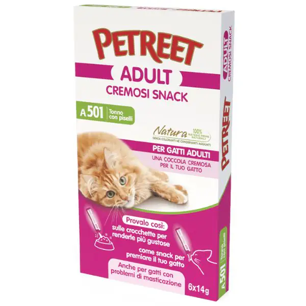 Petreet Cremosi Snack per gatti 6x14 gr