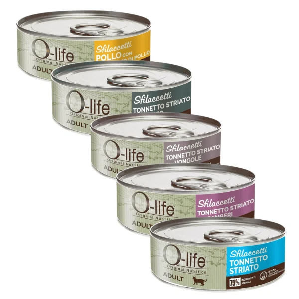 O-life Cat Adult Sfilaccetti 70 gr