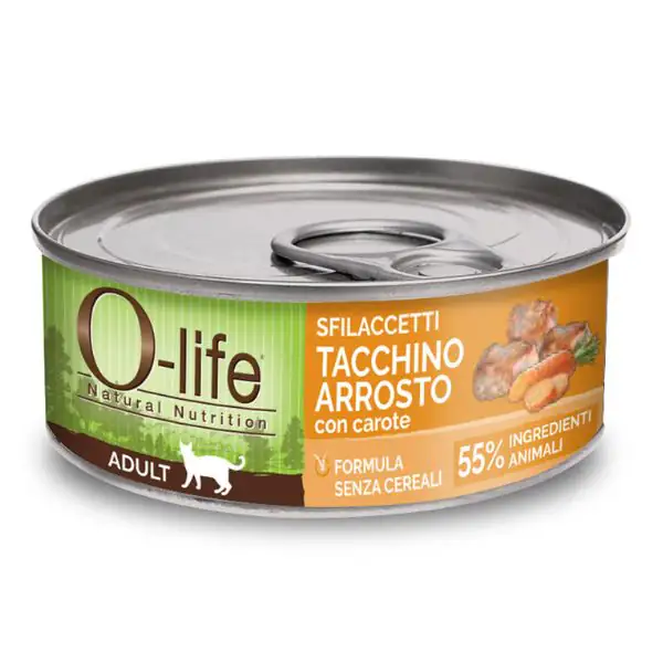 O-life Cat Adult Sfilaccetti 70 gr