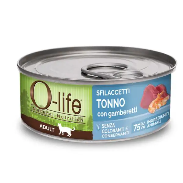 O-life Cat Adult Sfilaccetti 70 gr