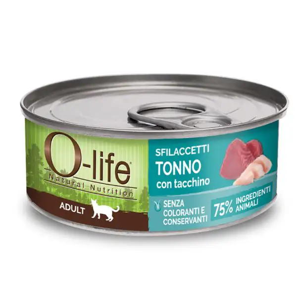 O-life Cat Adult Sfilaccetti 70 gr