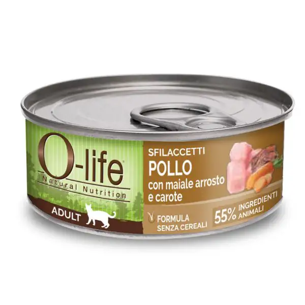 O-life Cat Adult Sfilaccetti 70 gr
