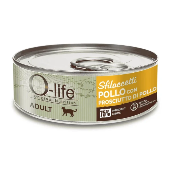 O-life Cat Adult Sfilaccetti 70 gr