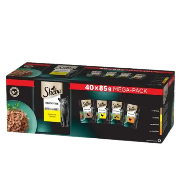 Sheba Delicatezze in gelatina Multipack 40x85 gr