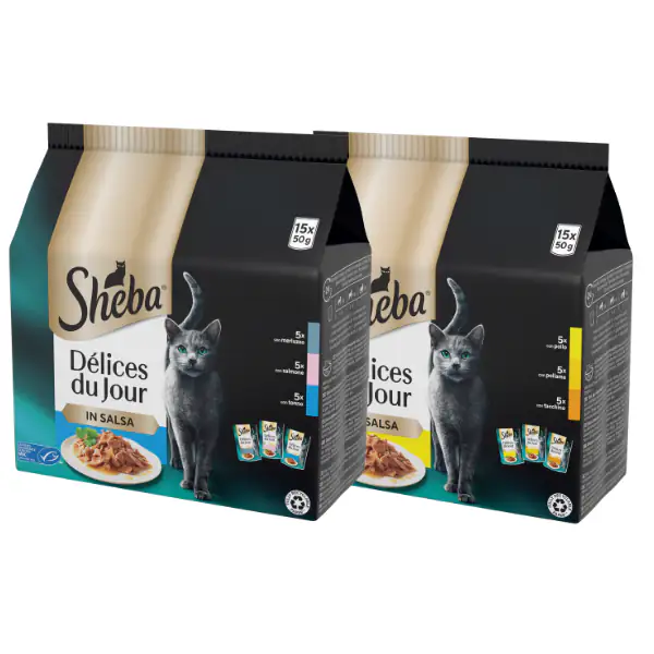 Sheba Cat Délices Du Jour in salsa Multipack 15x50 gr