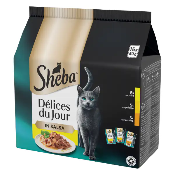 Sheba Cat Délices Du Jour in salsa Multipack 15x50 gr